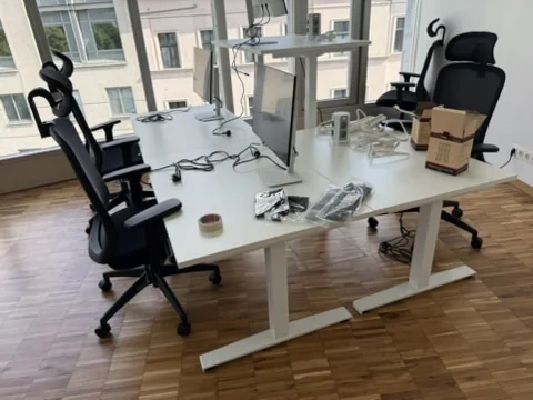 Office furniture setup
